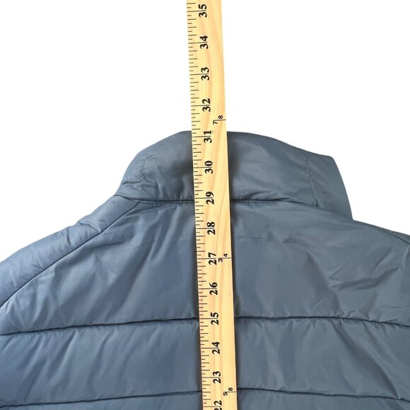 Essentials Mens LRG Jacket Blue Quilted Puffer Full Zip Lightweight Coat - Picture 10 of 11